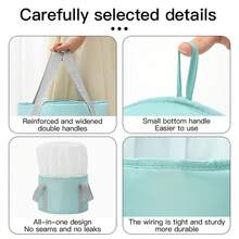 1个可折叠足浴盆，便携式旅行足浴盆，露营洗脚袋，家用足浴盆，旅行保温足浴袋，足浴桶