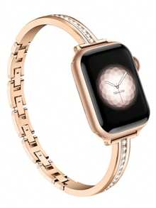 纤细简约女士金色链条表带，可调节耐用金属正式款 表带，兼容 38/40/41/42/44/45/46/49 毫米，兼容 Series Ultra/SE/11/10/9/8/7/6/5/4/3/2/1