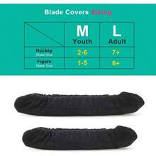 Skate Blade Covers, Sports Blade Cover Skate Blade Protector Hockey Skates, Figure Skates And Skates, Black - Black + Large - View 4