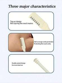 1 Piece Rotary Nose Hair Removal Trimmer, 360 Degree Rotating Nose Hair Trimmer Stainless Steel Portable Rotating Double Head Nose Hair Trimmer Nose Hair Trimmer