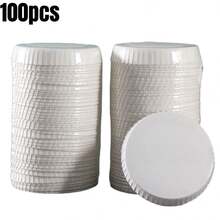 100 piezas Tapas de papel de gran diámetro para vasos, cubiertas antipolvo para vasos, adecuadas para tazas de café, tazas, tumblers, tapas de papel para restaurantes, salones de belleza, hoteles, cafeterías, etc.