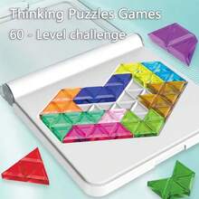 مجموعة لغز نجمي سداسي 60 مستوى - لغز ذهني للمراهقين بألوان زاهية | تحدي منطقي تدريجي وألعاب مكتبية محمولة | هدية رائعة لعيد ميلاد المراهقين وفترات الاستراحة الدراسية