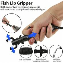 Fishing Pliers And Gripper Set Fishmen Muti-Function Fishing Gear Hook Remover Ice Fishing Tool Flyfishing Gear Gifts For Men - Black - View 4