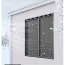 1 pieza Cortina opaca y aislante térmica reforzada, sin necesidad de perforación para dormitorio, sala de estar, ventana, a prueba de viento, cálida, aislamiento de temperatura - 90 cm x 120 cm - Ver 9