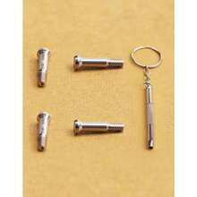 2 Pairs Steel Replacement Screws Screwdriver Set Repair Kit For  Wayfarer RB2140 RB2168 RB4168 Eyewear Frame Fixing Tool For Sunglasses Lens Adjustment And Maintenance In Daily Use And Travel Scenarios - Steel - 查看 4