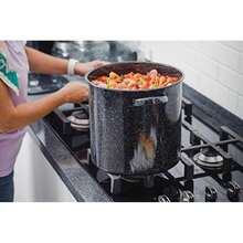 Cinsa Olla Recta con tapa, Acero vitrificado (, )(14.4 L Negro) - Tipo 1 - Ver 2