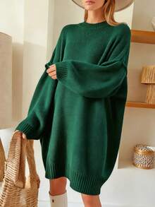 1件加大码宽松纯色罗纹针织套头毛衣，秋冬季休闲装，女款1件加大码绿色毛衣连衣裙，女款1件加大码宽松纯色罗纹针织开衫毛衣，秋冬季休闲装，女款1件加大码绿色毛衣，女款
