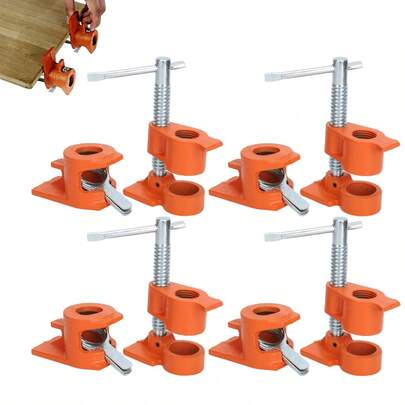 Juego De 4 Abrazaderas De Tubo De 1/2 Pulgada, Prensa Sargento Para Madera De Tubo De G1/2 Pulgadas, Abrazadera De Montaje De Madera, Abrazadera Ajustable Para Carpintería, Carpintería