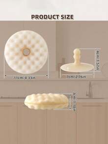 Kitchen Cleaning Cloth, Kitchen Sponge Scrubber + Suction Cup, Double-Sided Scrub Sponge, Scratch-Free Dishwashing, Natural Dish Cleaning, Honeycomb Shaped Sponge Scrubber For Kitchen & Bathroom - Multicolor - View 6