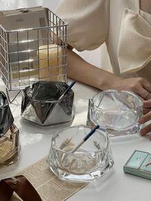 水晶钻石形烟灰缸，奢华装饰品，返校用品，节日礼物 - 彩色 - 查看 2