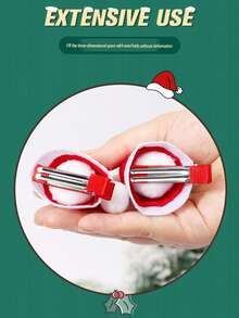 Christmas Hair Clips Classic Little Red Riding Hood Clip Festival Party Mini Bow Hair Clip Creative Cute Drop Clip - Red - View 4