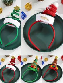 1pc Christmas Hat With Bell HeadBand, Hair Band, Diadema ,Hair Hoop ,Hairband For Women Hair Accessories