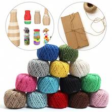 50m/Roll 1.5mm 3-Strand Braided Colorful Hemp Rope, Suitable For Party Decoration, Flower Packaging, Gift Wrapping, Jewelry Making, DIY Decorative String - Colored Hemp Rope - View 3