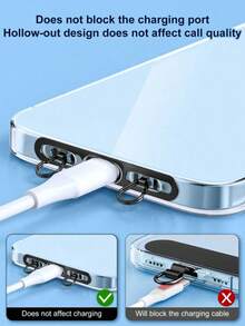 1个男女通用黑色/银色不锈钢侧挂式手机支架，防丢牢固连接器，纯色简约手机挂绳配件，侧挂式双扣垫，超薄背胶防丢牢固连接器垫，双耳耳机支架，腕带，金属垫，智能手机挂绳，手机挂绳，兼容安卓及大多数智能手机，送给母亲、家人、朋友、孩子、生日、节日的礼物 - 多色. - 查看 3