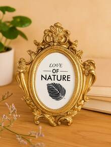 Marco de fotos con diseño de hoja de oro vintage - Marco decorativo para el hogar, la oficina y regalos