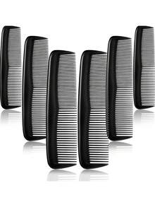 4/6 SZT. Czarny, przenośny grzebień do włosów, grzebień z małym rzędem, grzebień do codziennego użytku, gruby i gęsty grzebień, plastikowy grzebień do stylizacji. Nadaje się do codziennego użytku przez kobiety i mężczyzn. - Czarne - Zobacz 9