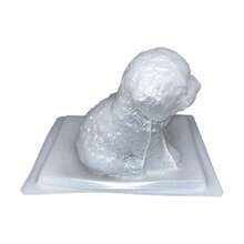 Molde Flexible para Gelatina en Forma de Adorable Perro o Perrito Lanudo o Peludo en 3D. Reutilizable, Fácil de Usar y Desmoldar. - Blanco - Ver 5