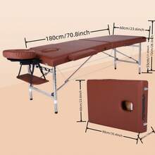 1300g Foldable Massage Table, Easy To Carry Lightweight Massage Bed, Tattoo & Beauty Massage Table, Foldable & Height Adjustable, Heavy Duty Massage Bed, Suitable For Outdoor Leisure, Indoor Beauty, Tattoo - Yellow - View 10