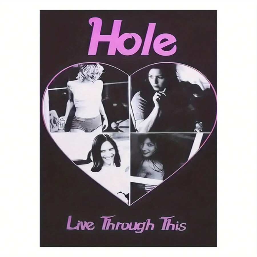 Poster Hole Live Through This Canvas - Tranh treo tường không khung 12x16 inch dùng trang trí nhà cửa, phòng ngủ, phòng khách, văn phòng, phòng chờ, quán cà phê, khách sạn - Ý tưởng quà tặng cho người hâm mộ âm nhạc - Nhiều màu - Xem 1
