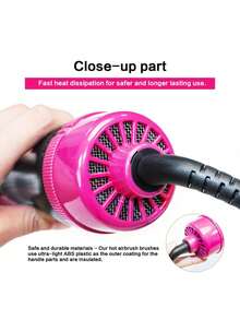 1 Pc Multifunctional Hot Air Comb,4-In-1 Hot Air CombHair Dryer, For Hair Curler & Straightener, Puffy Hairstyling,One-Step Volumizer Hair Dryer And Styler,Less Frizz, More Shine And Less Heat Damage For Salon-Style Blowouts Black/Pink - US A Type Plug(110-127V) - View 6