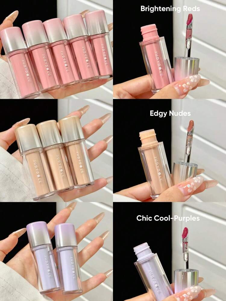 JUDYDOLL Ice Watery Lip Gloss-Gen 2 Shiny Mirror Lip Gloss, Moisturizing & Nourishing Essence, Long-Lasting - 05 Dawn to It - View 5