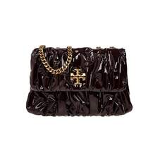 Tory Burch Commuter Casual Pleated Textured Chain Strap Quilted Handbag 142602 - Black - View 2