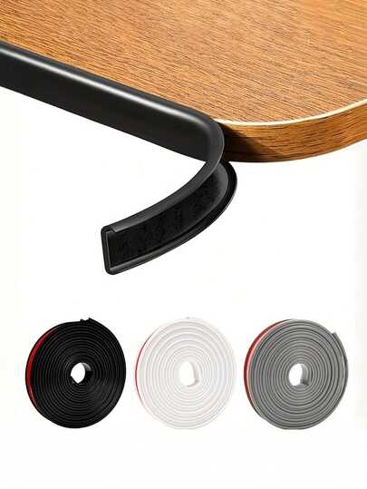 U型自粘护角条，柔性TPE防撞护角，适用于货架和家具 - 无需胶水，易于安装，透明红色边框，台面保护 | U型边缘装饰，适用于房间装饰