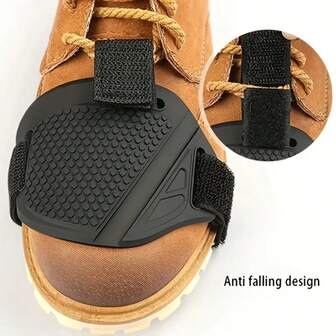 1pc Motorcycle Gear Shift Pad, Thick Wear-Resistant Anti-Slip PU Honeycomb Shoe Cover, Universal Easy Installation With Safety Hook, Enhanced Control & Comfort, Durable Anti-Scratch Gear Shift Protector, Black