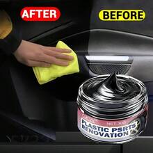 通用汽车塑料仪表盘翻新 - 焕然一新！修复划痕和老化，轮胎涂层和保护，持久亮黑色，多用途涂层蜡，旧车零件翻新 - 1件+海綿 - 查看 3