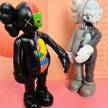 1PC KAWS人体解剖玩具模型动漫模型卡哇伊暴力熊家居摆件桌面装饰玩具适合客厅装饰礼物精美礼品送朋友动漫卡通可动人偶收藏雕像模型