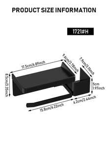 1pc Toilet Paper Holder With Phone Shelf - Heavy-Duty Rustproof Bathroom Dispenser, Space-Saving Tissue Roll Holder & Phone Tray, Toilet Paper Holder Wall Mount, Toilet Paper Holder Stand For Bathroom, Toilet Paper Holder For Wall, Toilet Paper Hanger For Bathroom, Toilet Paper Wall Holder, Toilet Paper Holder For Bathroom, Wall Toilet Paper Holder, Toilet Paper Stand For Bathroom, Toilet Roll Holder Wall Mount, Toilet Paper Holder