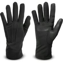 Isotoner Women's Spandex Cold Weather Stretch Gloves With Warm Fleece Lining - Black - View 7