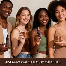 Hllozzi King And Monarch Body Butter & Body Oil / 120ml / 4.06 Fl.Oz & 120g / 4.23 Fl.Oz Enriched With Camellia Extract, Deeply Moisturizes And Hydrates Skin, Long-Lasting Fragrance, Suitable For All Body Parts. Women's Body Care Set, Suitable For All Skin Types, Gentle And Moisturizing. Christmas Gift Set For Women. - 棕色 - 查看 9
