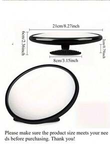 1 Large Simple Minimalist Style Photo Furniture Decor Round Wall Mirror - Full Horizontal Wall Mount Mirror With Plastic Frame, No Electricity Required | Decorative Home Decor For Living Room, Bedroom, Entryway, Bathroom Wall Decor, Selfie Mirror For Trying On Clothes, Room Decor, Dressing Room Decor, Single Room Decor - 彩色 - 查看 9