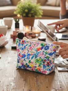 Portable Makeup Bag |Cosmetic Bag | Travel Bag |Travel Supplies| Large Strip Cosmetic Makeup Bag For Girls | Sweet Storage Bag | Teen Girl Gifts Stuff | Summer Makeup Bag For Women | French Style Cosmetic Bag Makeup Supplies, Makeup Tools, Storage Bag, Christmas Gifts, Pouch, Gifts Pouch / Small Handbag, Makeup Organizer, Mini Pouch, Large Capacity Pouch, Pocket, Women's Clutch, Gifts Christmas Gift Ideas For Women - Multicolor - View 6