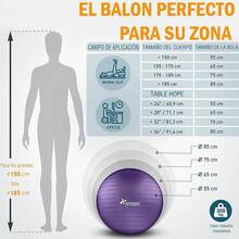 Pelota de Pilates Pelota de Ejercicio para Yoga, Embarazo, Abdominales y Ejercicios Básicos - Incluye Bomba de Aire - Morado - Ver 5