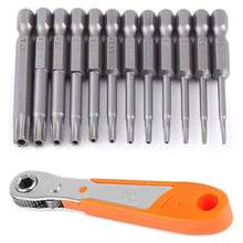 Torx Bit Set For Drill And Impact Driver Star Bits + Torx Screwdriver Ratchet - default - View 1