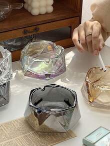 水晶钻石形烟灰缸，奢华装饰品，返校用品，节日礼物 - 彩色 - 查看 3