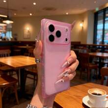 Ốp lưng điện thoại silicon mềm trong suốt cao cấp dành cho iPhone 17 Pro Max Air 16 15 14 Plus 13 12 11 Pro Max. - Hồng - Xem 5