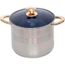 Batería De Cocina Acero Inoxidable de alta calidad 12 piezas | Piquio Mart , compatible con cualquier fuente de calor, incluyendo inducción. - Plateado - Ver 8