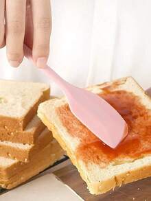 1pc High Quality Silicone Spatula, Heat Resistant Silicone Scraper, Cake Frosting Spatula, Baking Scraper Knife, Cake Cream Scraper, Small Baking Tool, Kitchen Gadget, Kitchen Accessory - Multicolor - View 2