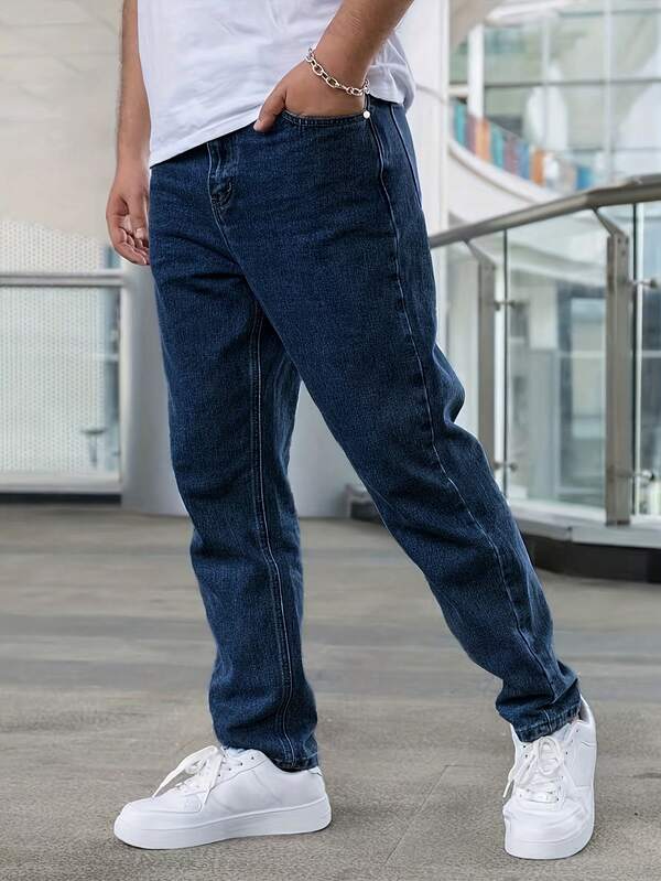 Jeans ajustados y delgados de corte casual para hombres - Adecuados para todas las estaciones