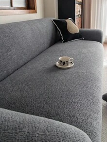 1 Vỏ bọc ghế sofa Jacquard sang trọng, Bảo vệ ghế sofa màu trơn, Thân thiện với thú cưng, Chống trượt, Chống bụi bẩn, Chống trầy xước, Phù hợp với mọi mùa, Co giãn, Có thể giặt bằng máy, Phù hợp với ghế sofa 1/2/3/4 chỗ ngồi, Chống thấm nước - Màu xám đen - Xem 7