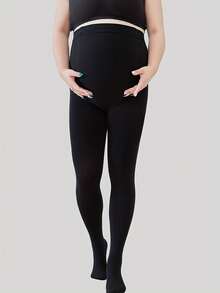 Women's Thick Winter Knee-High Thermal Lined Pants, With Abdominal Support, Suitable For 5°C-15°C, Solid Color Stirrup Leggings - Ideal For Cold Weather And Everyday Wear, Warm Thermal Lining, Fashionable For Women - Multicolor - View 4