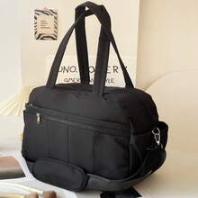 Large Capacity Gym Bag , Duffle Bag For Travel With Wet Pocket, Lightweight Carry On Weekender Duffel,  Multi-Compartments Shoulder Bag,  Water Resistant Handbag - 黑色 - 查看 2