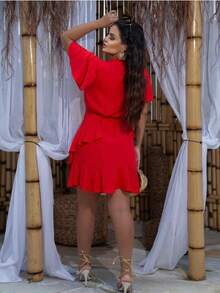 HELOISA RED DRESS - Red - View 2
