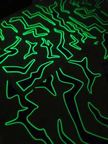 6张夜光/紫外线紫色纹身贴纸，电影猎人临时纹身贴纸，韩流紫色角色扮演配饰，舞蹈角色扮演纹身贴纸道具，完美适用于角色扮演，Y2K纹身贴纸 - 紫色 - 查看 9