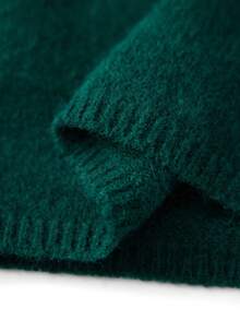 Women's Spring Sweater Cardigan Long Sleeve O Neck Button Up Solid Color Knitwear - Dark Green - View 8