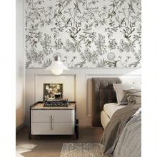 Peel And Stick Wallpaper Floral Birds Contact Paper Black And White Wall Paper Peel And Stick Modern Boho Removable Self Adhesive Wallpaper Vinyl Rolls 118"X17.3" - ĐenTrắng - Xem 5
