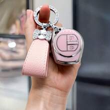 Vỏ chìa khóa ô tô TPU kèm móc khóa, Vỏ chìa khóa TPU mềm cho Suzuki, Alto, Vỏ bảo vệ cho Jimny, Vỏ chìa khóa ô tô SX4, Túi đựng chìa khóa cao cấp tinh tế phù hợp cho bé gái - Móc khóa 31 - Xem 11